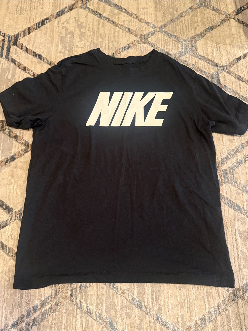 Nike Black Short Sleeve T-Shirt with White Logo